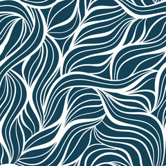 Waves seamless pattern. Vector illustration with sea waves. Sea style souvenirs. For pattern fills, wallpaper, print for clothers, wrapping paper