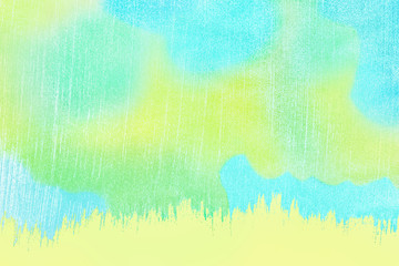 Malerei auf dem Papier als Hintergrund. Kunst abstrakt, bunt, kreativ und dynamisch mit Aquarell bemalt