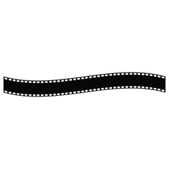 Fototapeta premium A black and white vector silhouette of a roll of film