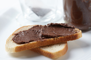 bread with chocolate cream