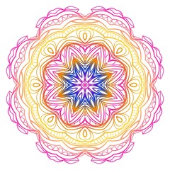 Ornamental arabic pattern with mandala. Vintage vector for print or web design. Invitation, wedding card, national design.