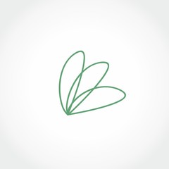 leaf butterfly icon vector isolated