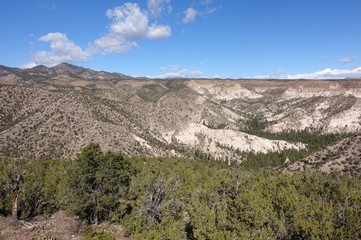 View of the Kasha-Katuwe Tent Rocks National Monument in New Mexico