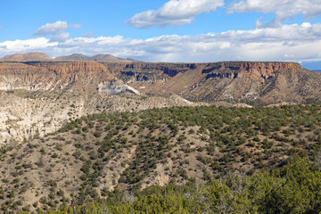View of the Kasha-Katuwe Tent Rocks National Monument in New Mexico