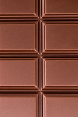 Texture of the milk chocolate bar from top view