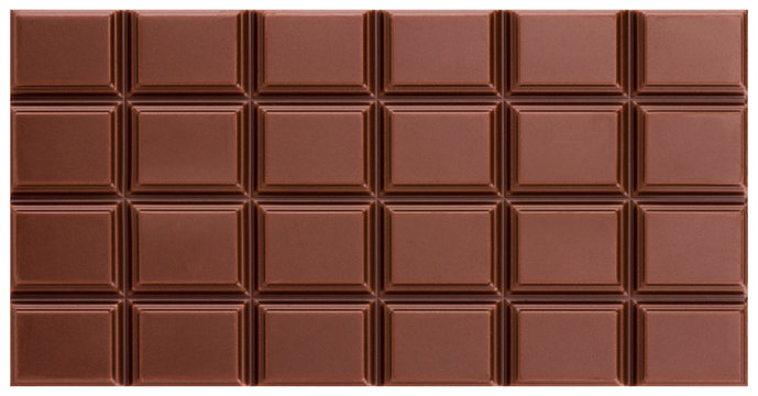 Texture of the milk chocolate bar from top view