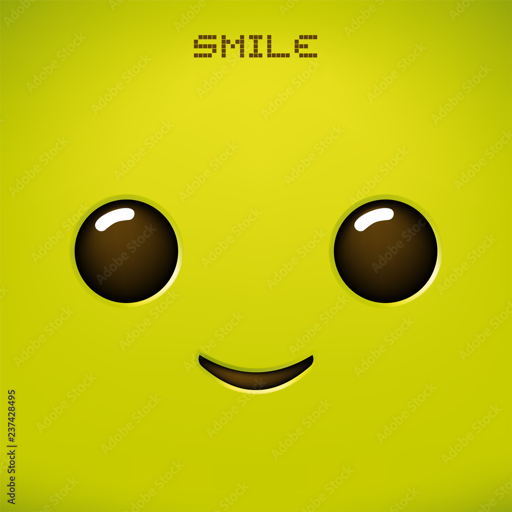 Wall mural smile face design