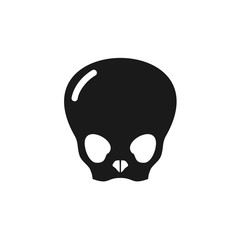 Flat skull icon