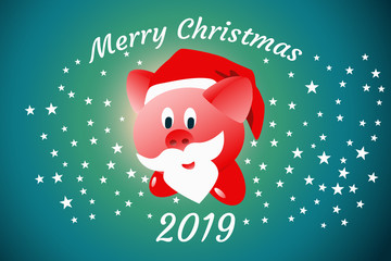 merry christmas 2019 pig