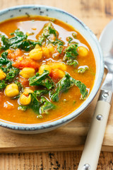 Moroccan Spiced Chickpea Soup With Kale