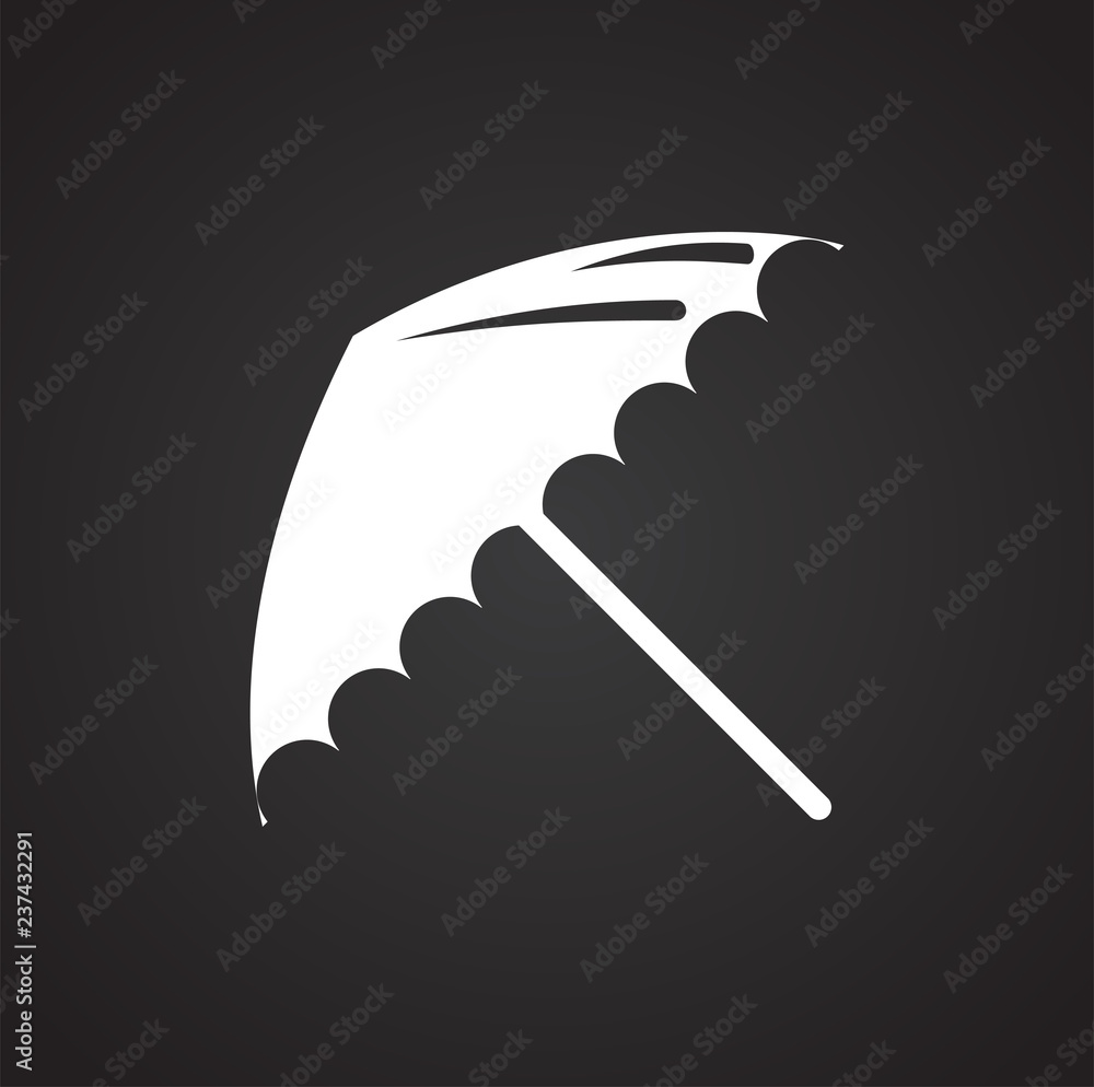 Aufkleber studio photo umbrella icon on black background for graphic and web design, modern simple vector sign