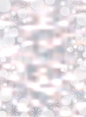 Christmas light vertical background. Holiday glowing backdrop blurred bokeh. Vector