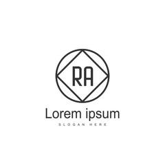 RA Logo template design. Initial letter logo design