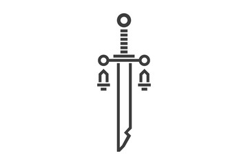the sword and scales of justice Themis. the logo or icon