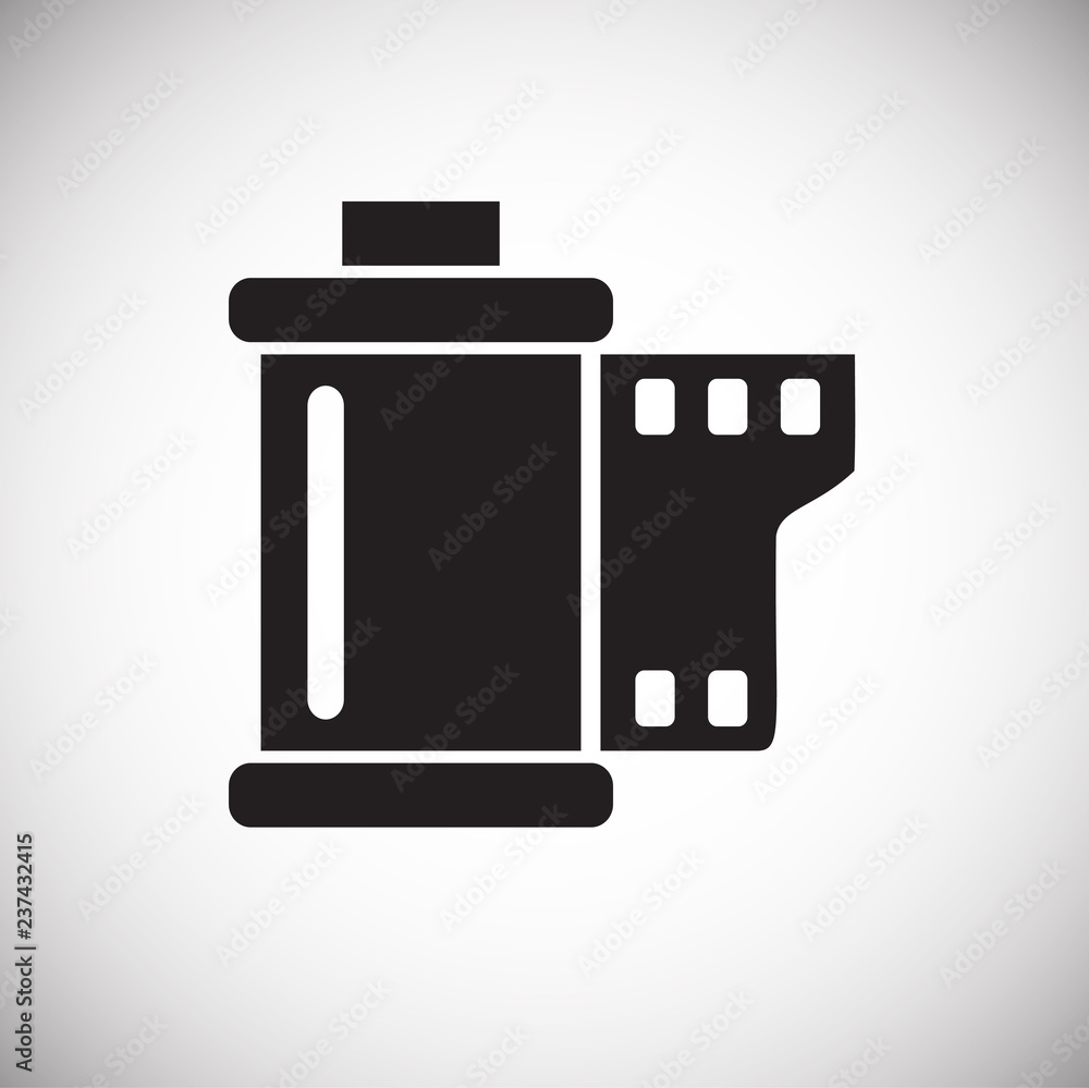 Poster film roll icon on white background for graphic and web design, modern simple vector sign. internet c