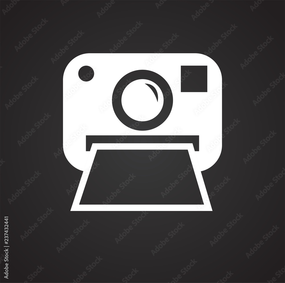Poster instant camera icon on white background for graphic and web design, modern simple vector sign. inter