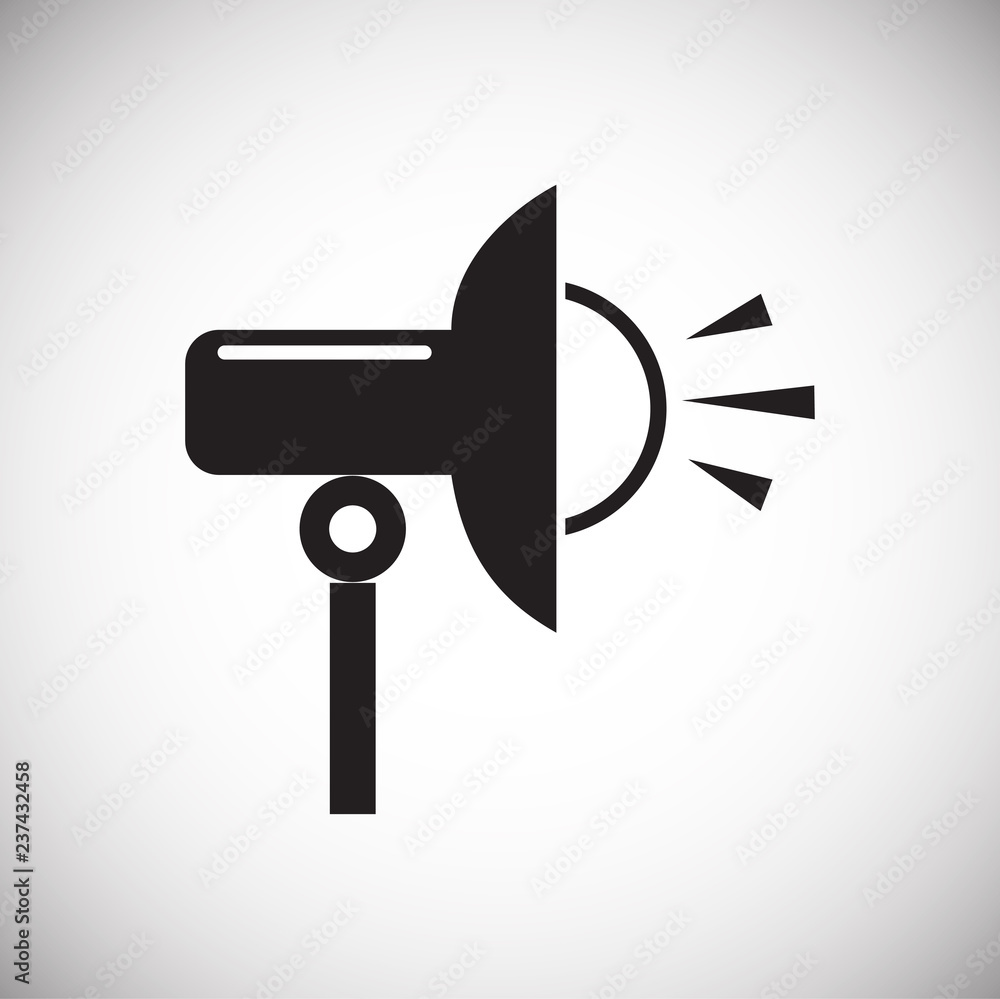 Poster studio flash strobe icon on white background for graphic and web design, modern simple vector sign. 