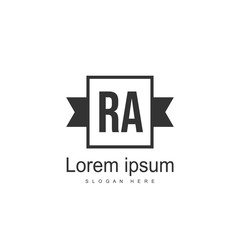 RA Logo template design. Initial letter logo design