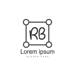 RB Logo template design. Initial letter logo design