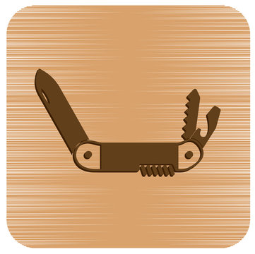 Camping knife icon