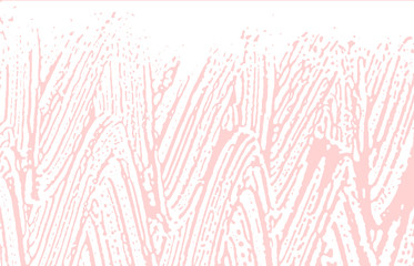 Grunge texture. Distress pink rough trace. Fair ba