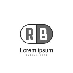RB Logo template design. Initial letter logo design