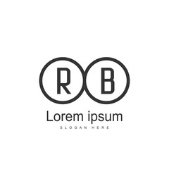 RB Logo template design. Initial letter logo design