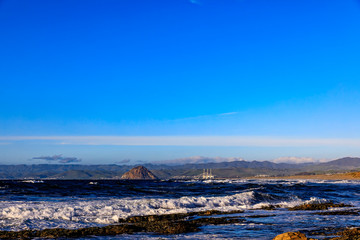 Sunny Afternoon on The Beach on the Coast, CA