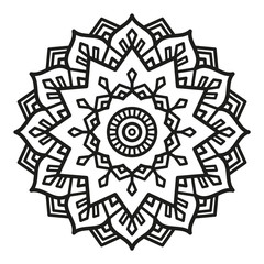Fototapeta premium Mandala Shape for Coloring. Vector Mandala. Floral. Flower. Oriental. Book Page. Outline.
