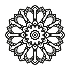Mandala Shape for Coloring. Vector Mandala. Floral. Flower. Oriental. Book Page. Outline.