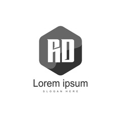RD Logo template design. Initial letter logo design