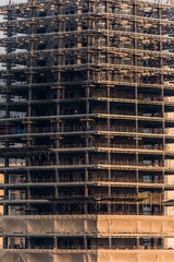 Dubai, UNITED ARAB EMIRATES - October, 2018. Building construction of skyscrapers in Dubai.