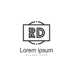 RD Logo template design. Initial letter logo design