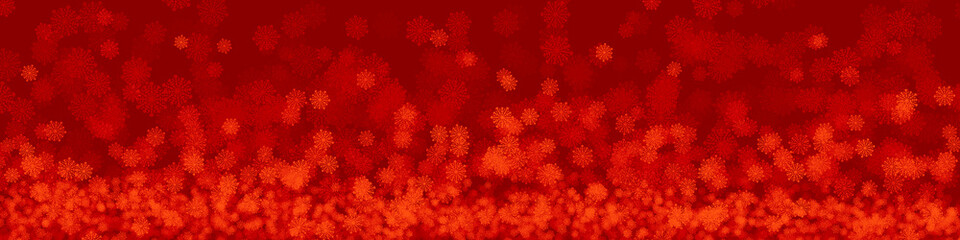 Christmas red border background  snow falling snow holiday atmosphere