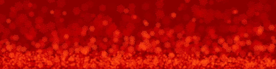 Tapeten Christmas red border background  snow falling snow holiday atmosphere © Konstantin