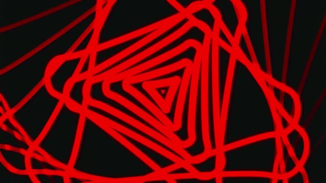 Retro Twisting Turning Hypnotic Animation [4K Seamless Loop] (Red)