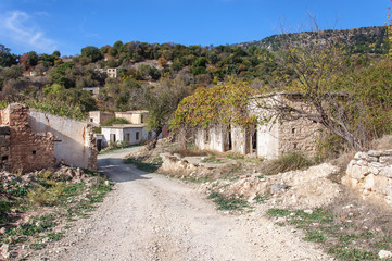 abandoned dead village Souskiou in Paphos District, Cyprus