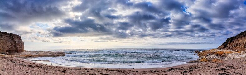 Cloudy Bay over the ocean