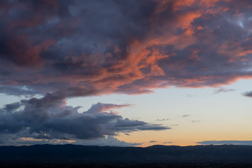 sky with clouds over the landscape