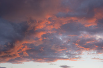 dramatic sky with clouds