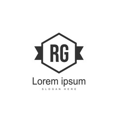 RG Logo template design. Initial letter logo design