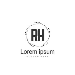 RH Logo template design. Initial letter logo design