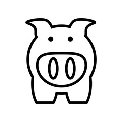 piggy savings isolated icon