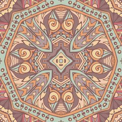 festival art seamless pattern. Ethnic geometric print. Colorful repeating background texture