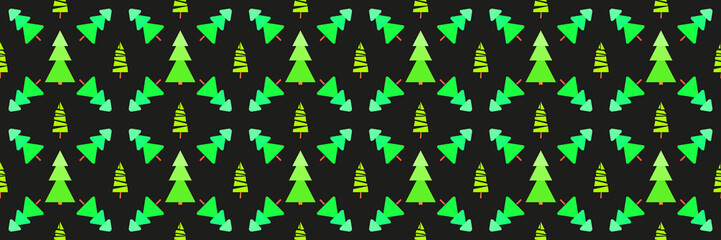 Seamless pattern with christmas trees. Abstract geometric wallpaper. Print for textiles, flyers and posters. Artwork for design