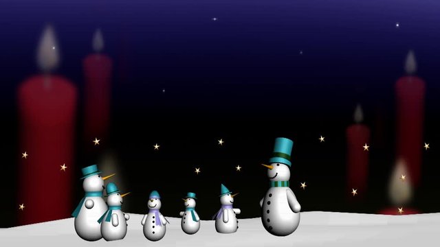 Schneem&auml;nner Weihnachten Animation DVD Men&uuml; loopbar 6 sec.
