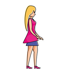 Obraz na płótnie Canvas young woman avatar character