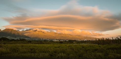 Sunrise light  in the clouds 