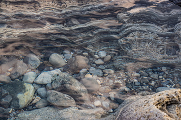 Stones at the bottom of the Dead Sea