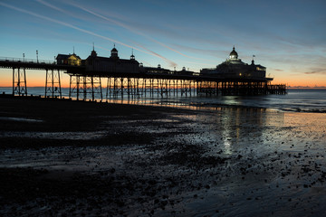 Eastbourne Pier in England at sunrise